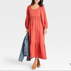 (1X)- Universal Thread Women's Balloon Long Sleeve Dress